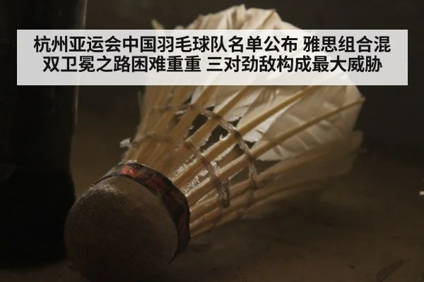 杭州亚运会中国羽毛球队名单公布 雅思组合混双卫冕之路困难重重 三对劲敌构成最大威胁